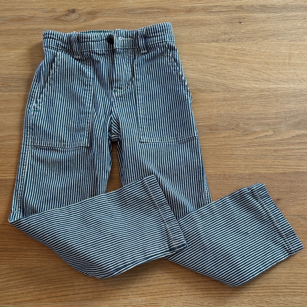 Mini boden Blue and White Striped Pants